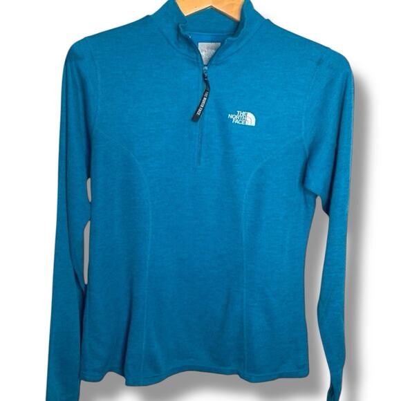Vintage North Face Pullover Women's Size Medium Tropical Teal 1/4 Zip Pullover - Picture 1 of 7
